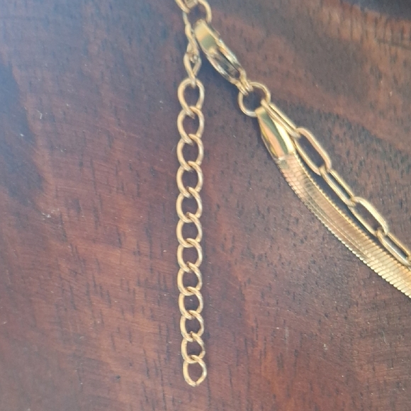 Gold and Blue Charm Necklace - Picture 7 of 9